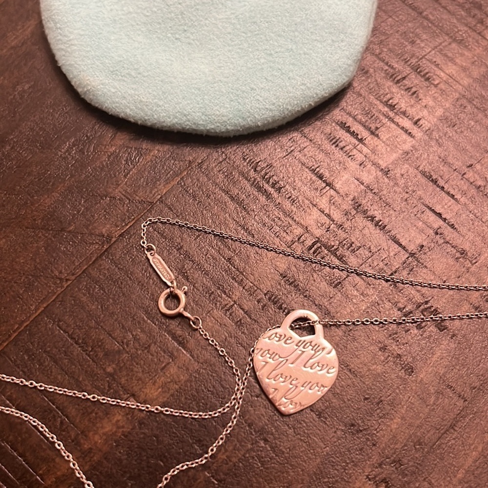 Tiffany & Co. "I love you" Heart Necklace